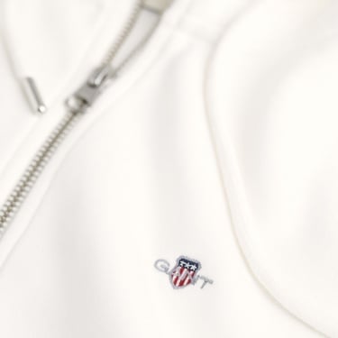  GANT Kadın Beyaz Relaxed Fit Kapüşonlu Sweatshirt