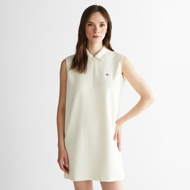  GANT Kadın Krem Logolu Elbise