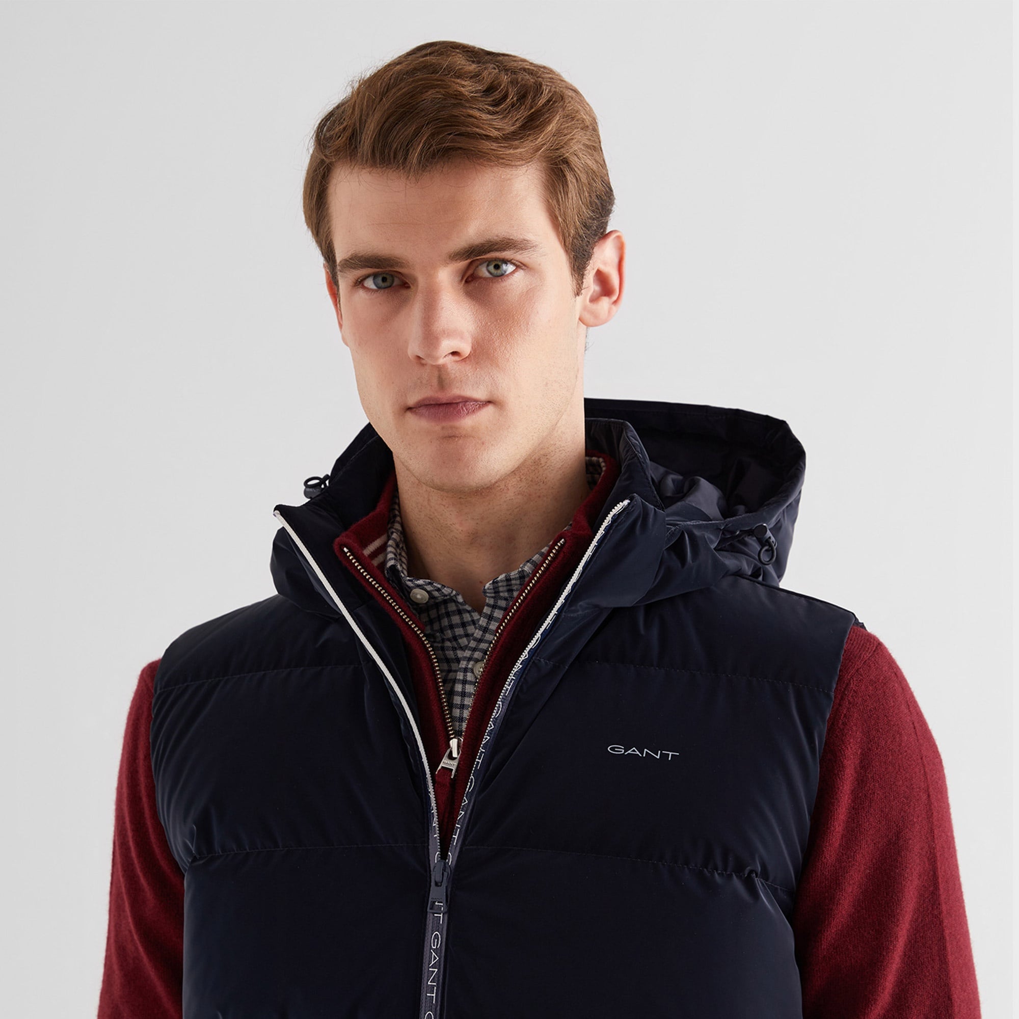 GANT Erkek Lacivert Kapüşonlu Yelek