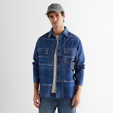  GANT Erkek Mavi Oversize Fit Gömlek Yaka Logolu Gömlek