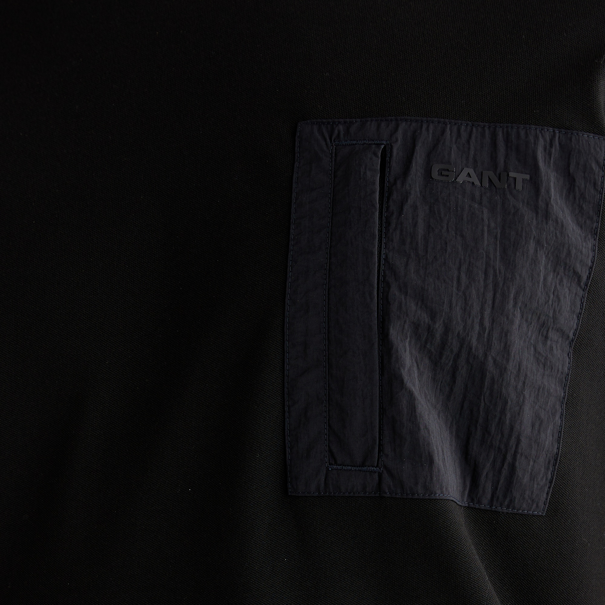 GANT Erkek Siyah Regular Fit Bisiklet Yaka T-Shirt