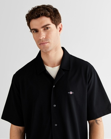  GANT Erkek Siyah Gömlek