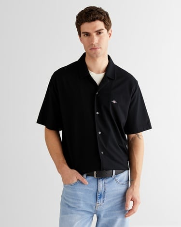  GANT Erkek Siyah Gömlek