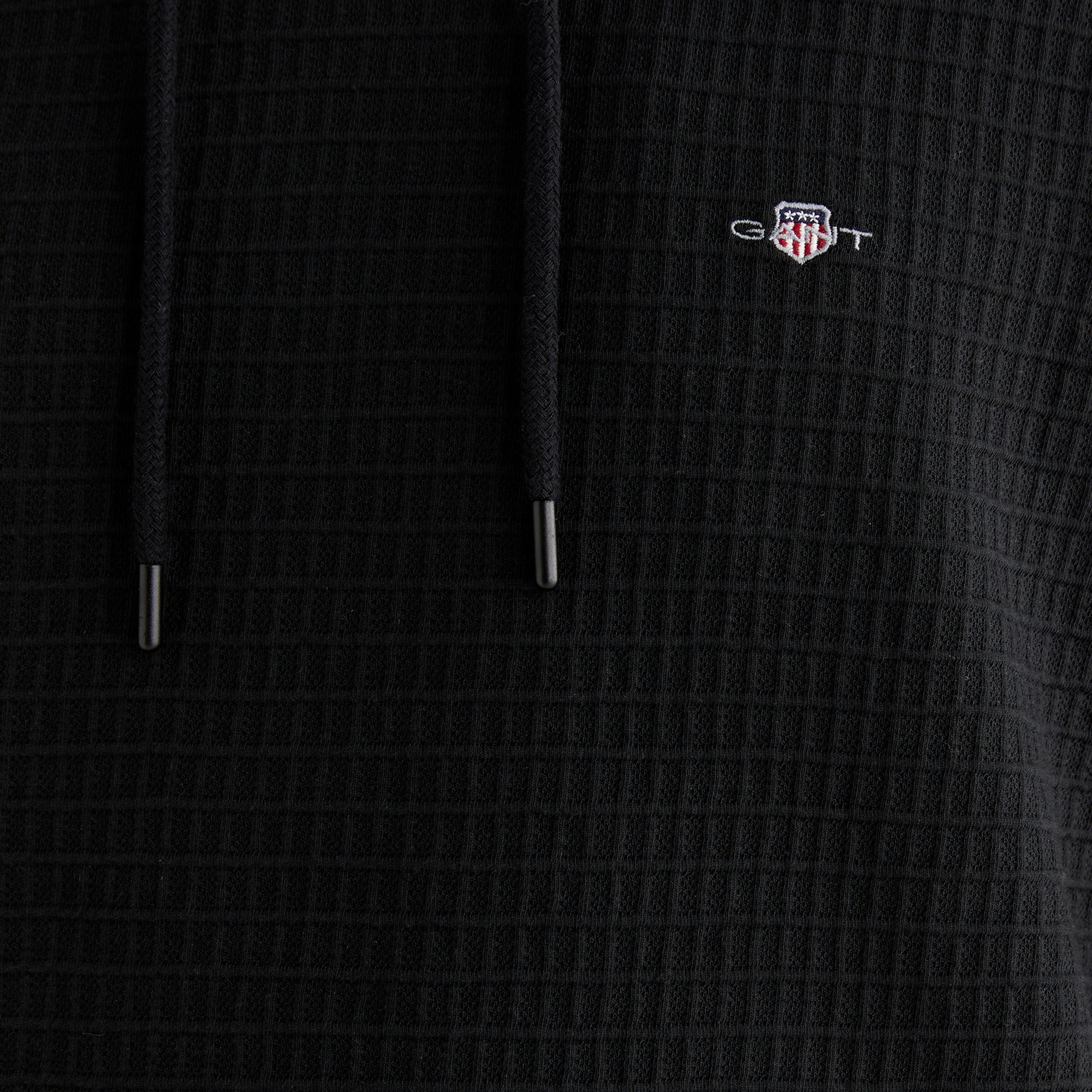 GANT Erkek Siyah Regular Fit Kapüşonlu Sweatshirt