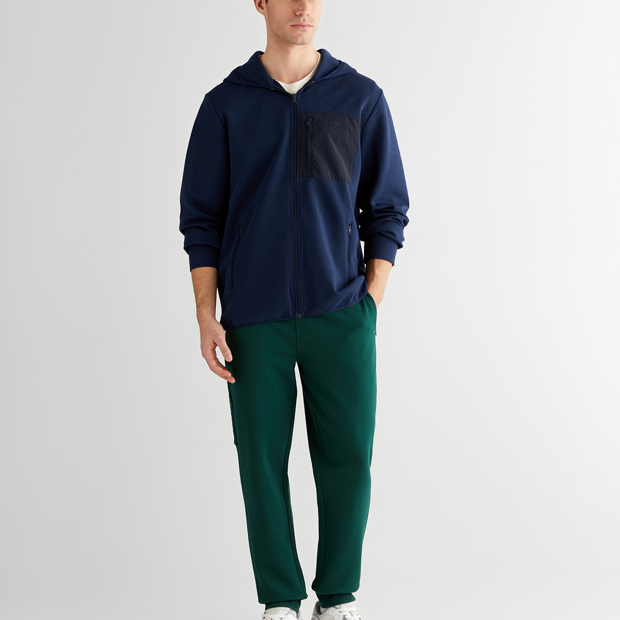 GANT Erkek Lacivert Regular Fit Kapüşonlu Sweatshirt