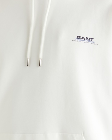  GANT Erkek Beyaz Regular Fit Kapüşonlu Sweatshirt