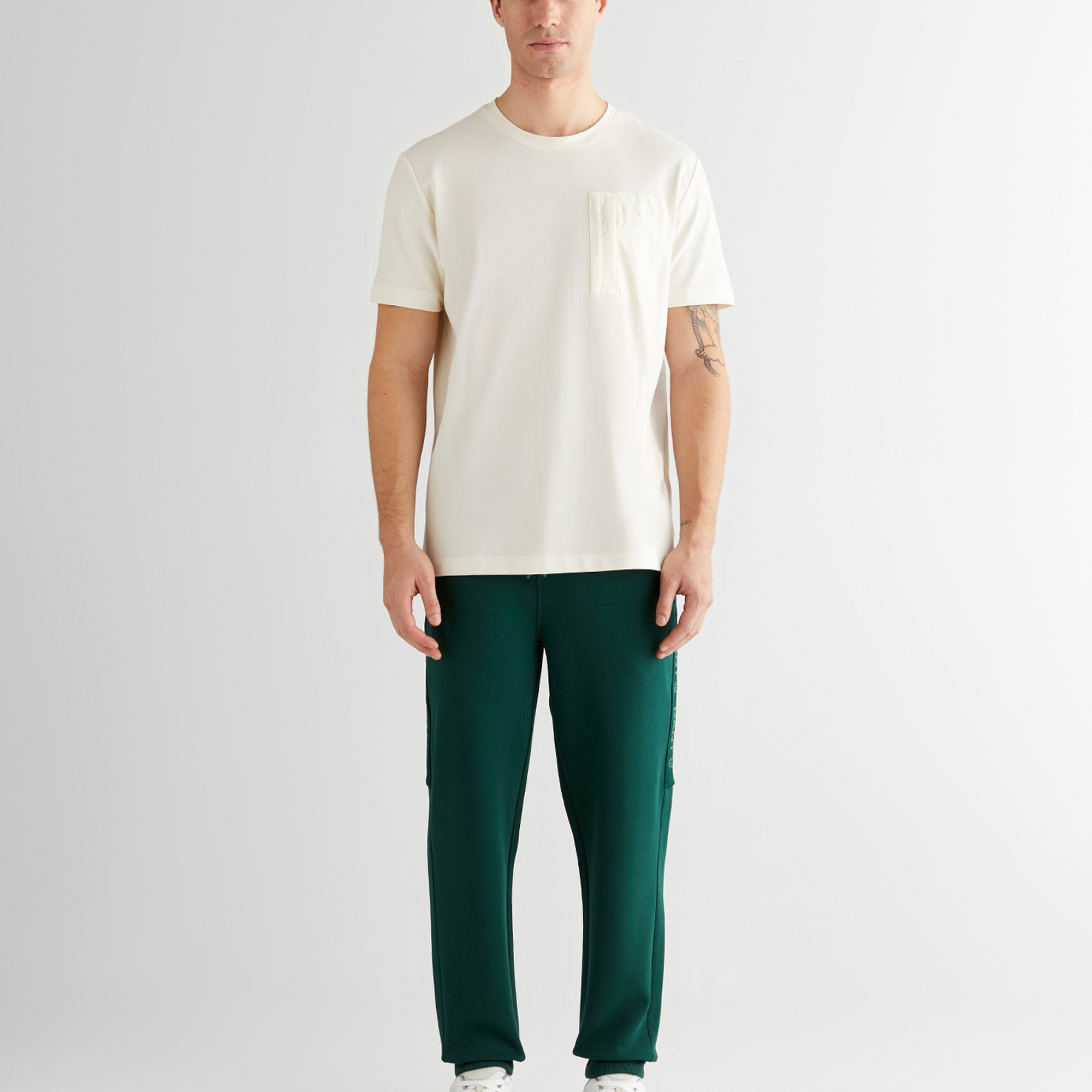 GANT Erkek Krem Regular Fit Bisiklet Yaka T-Shirt