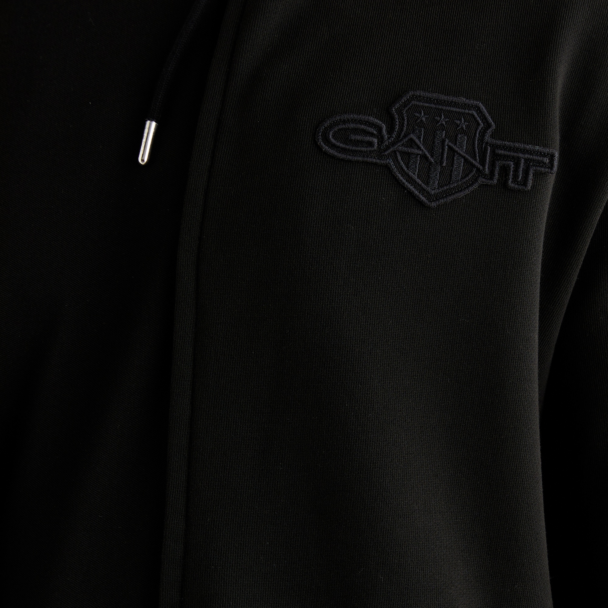 GANT Erkek Siyah Regular Fit Kapüşonlu Sweatshirt