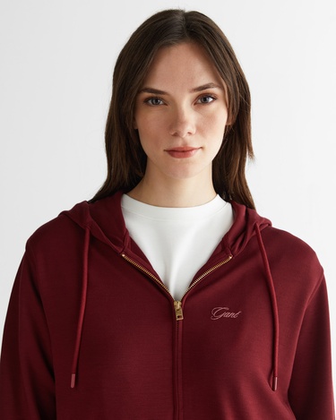  GANT Kadın Kahverengi Regular Fit Fermuarlı Sweatshirt