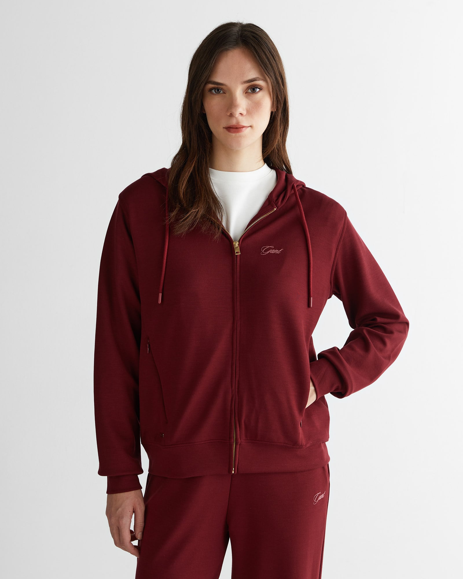  GANT Kadın Kahverengi Regular Fit Fermuarlı Sweatshirt