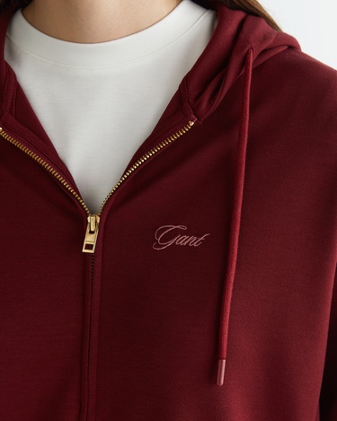  GANT Kadın Kahverengi Regular Fit Fermuarlı Sweatshirt