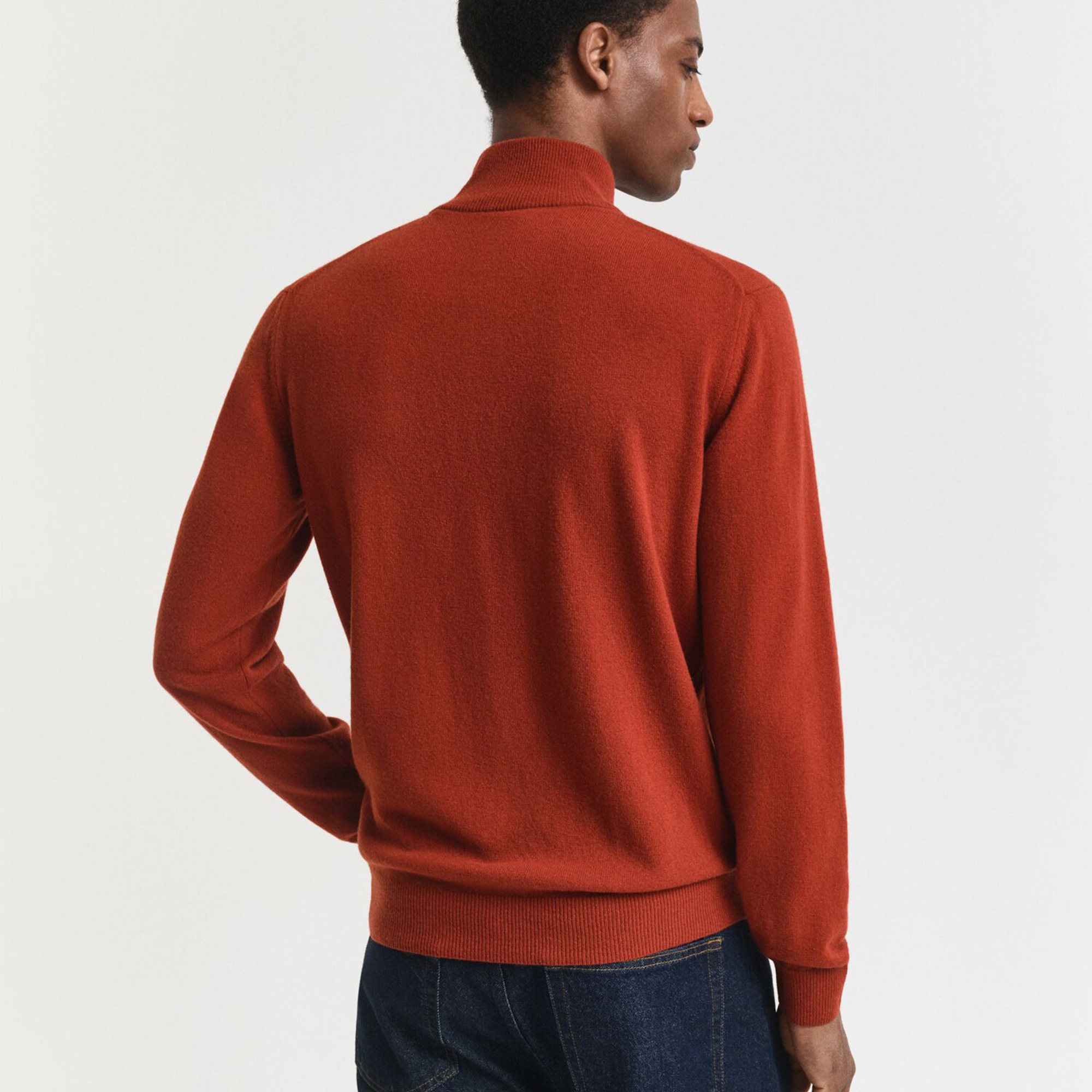 GANT Erkek Kırmızı Regular Fit Yarım Fermuarlı Kazak