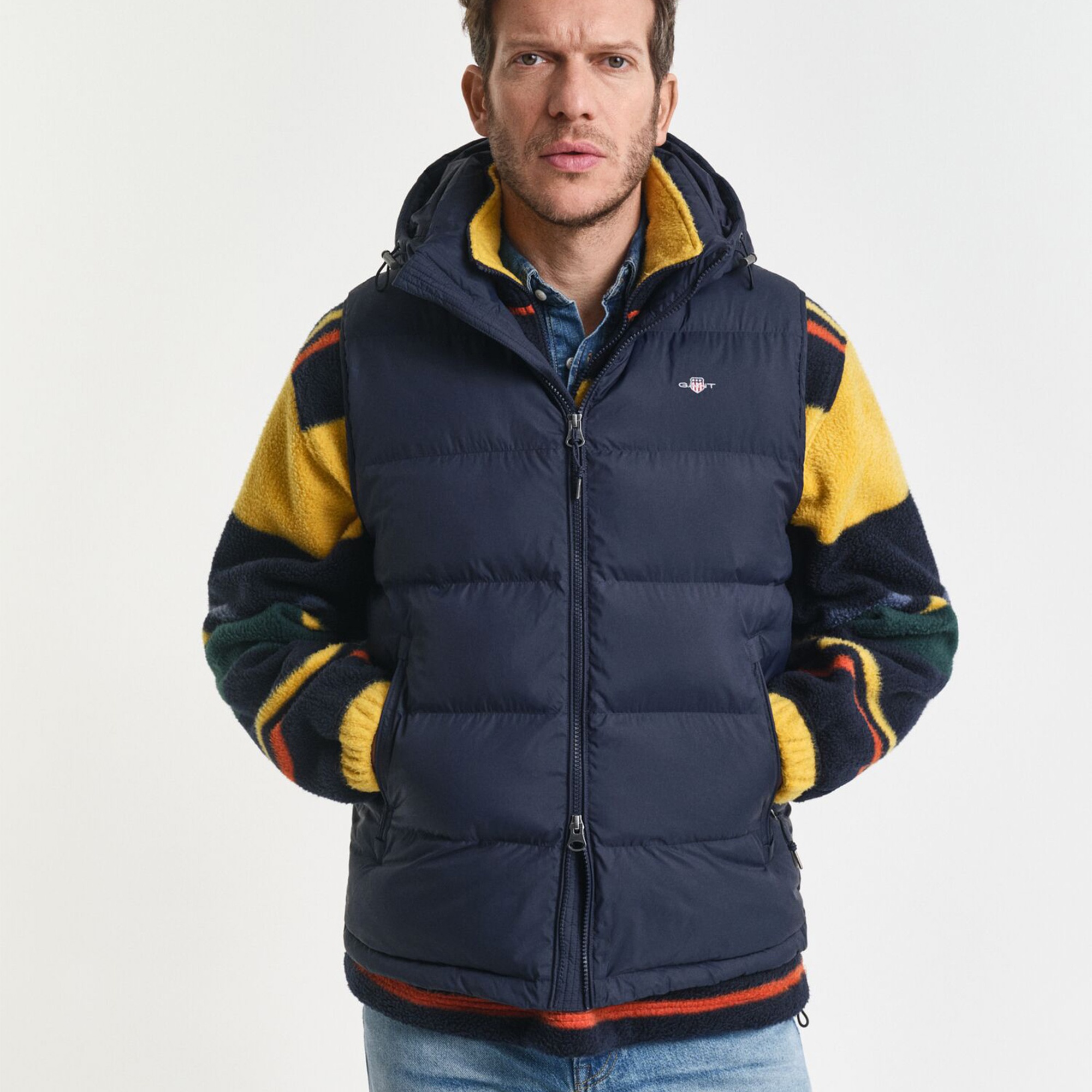 GANT Erkek Lacivert Regular Fit Fermuarlı Yelek