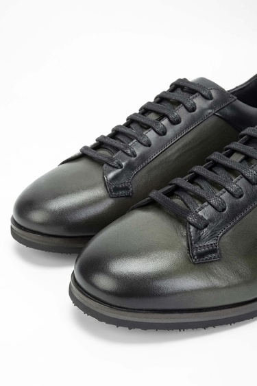  Tamer Tanca Erkek Hakiki Deri Haki Casual Ayakkabı