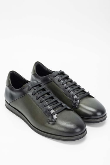  Tamer Tanca Erkek Hakiki Deri Haki Casual Ayakkabı