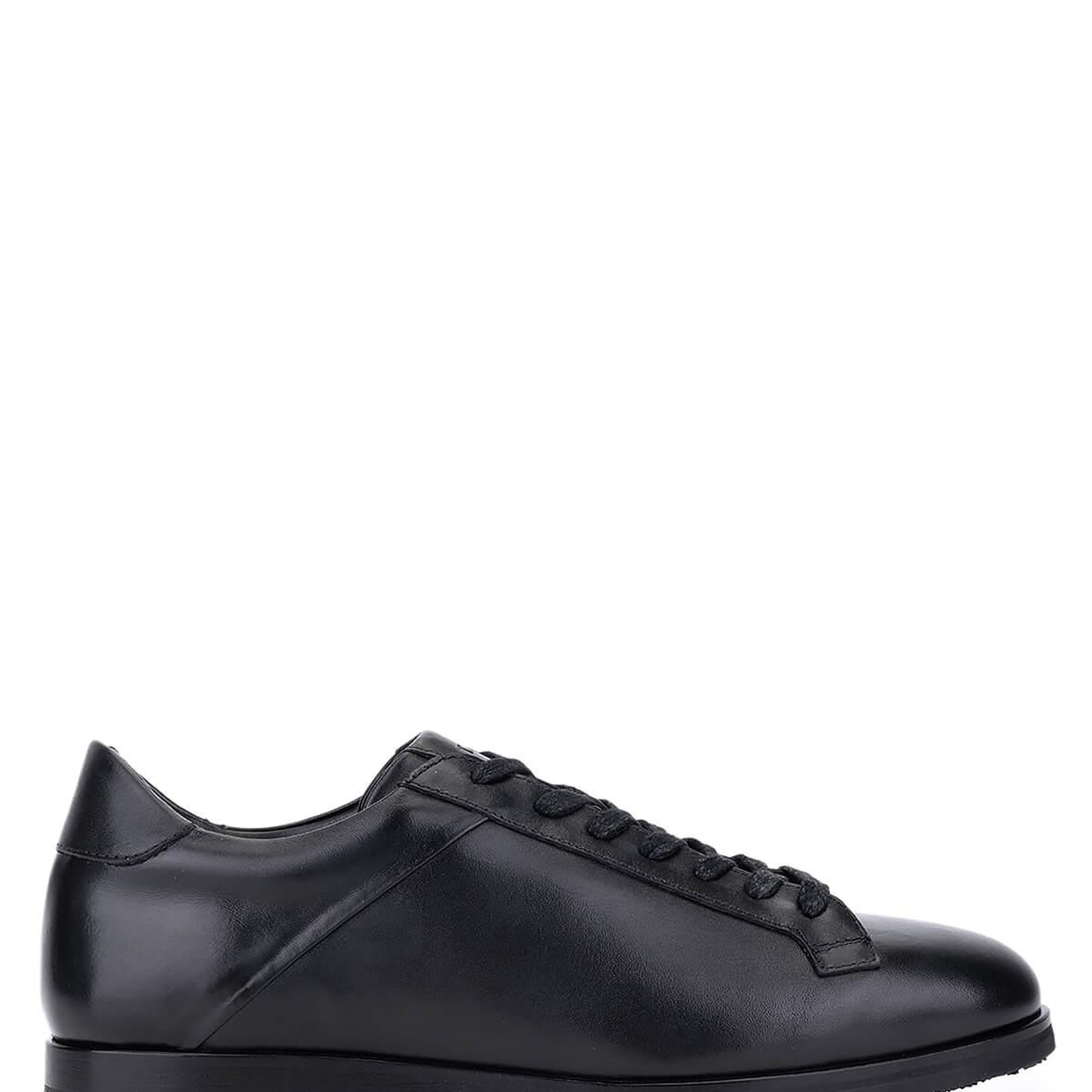 Tamer Tanca Erkek Hakiki Deri Siyah Deri Casual Ayakkabı