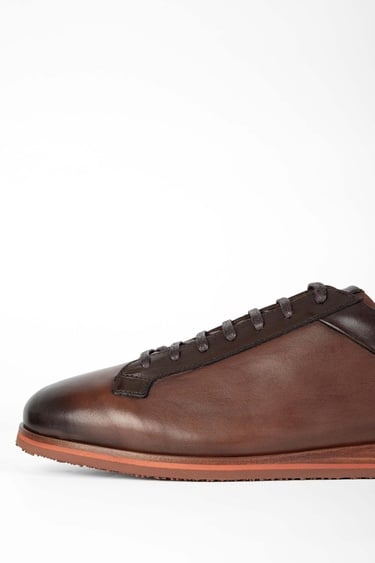  Tamer Tanca Erkek Hakiki Deri Taba Casual Ayakkabı