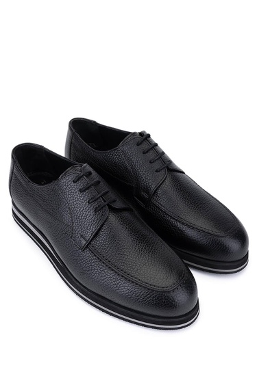  Tamer Tanca Erkek Hakiki Deri Siyah Casual Ayakkabı