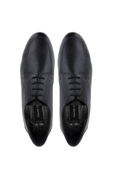  Tamer Tanca Erkek Hakiki Deri Siyah Casual Ayakkabı