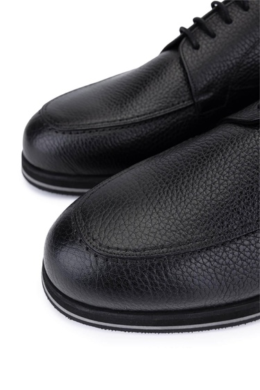  Tamer Tanca Erkek Hakiki Deri Siyah Casual Ayakkabı