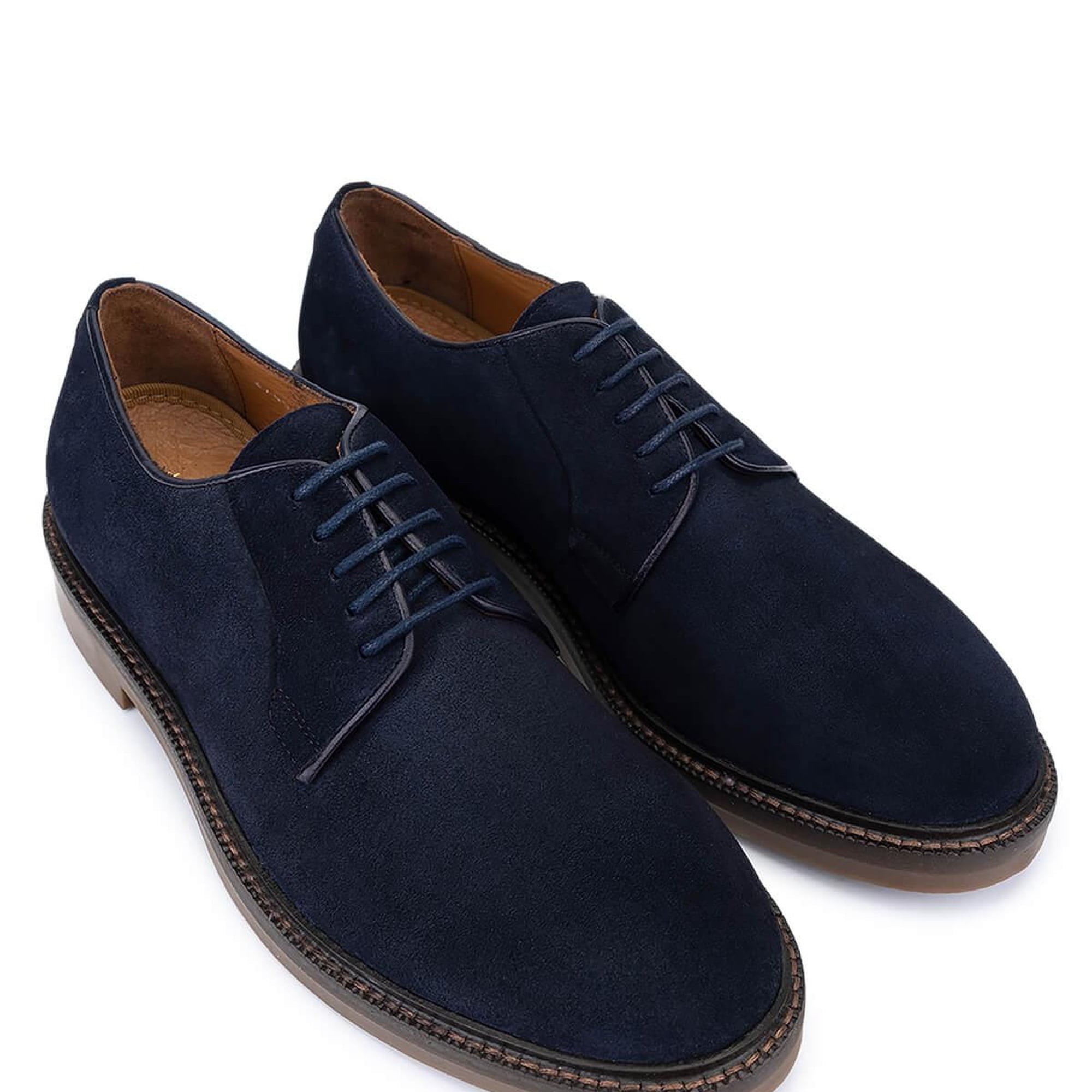 Tamer Tanca Erkek Hakiki Deri Lacivert Süet Casual Ayakkabı