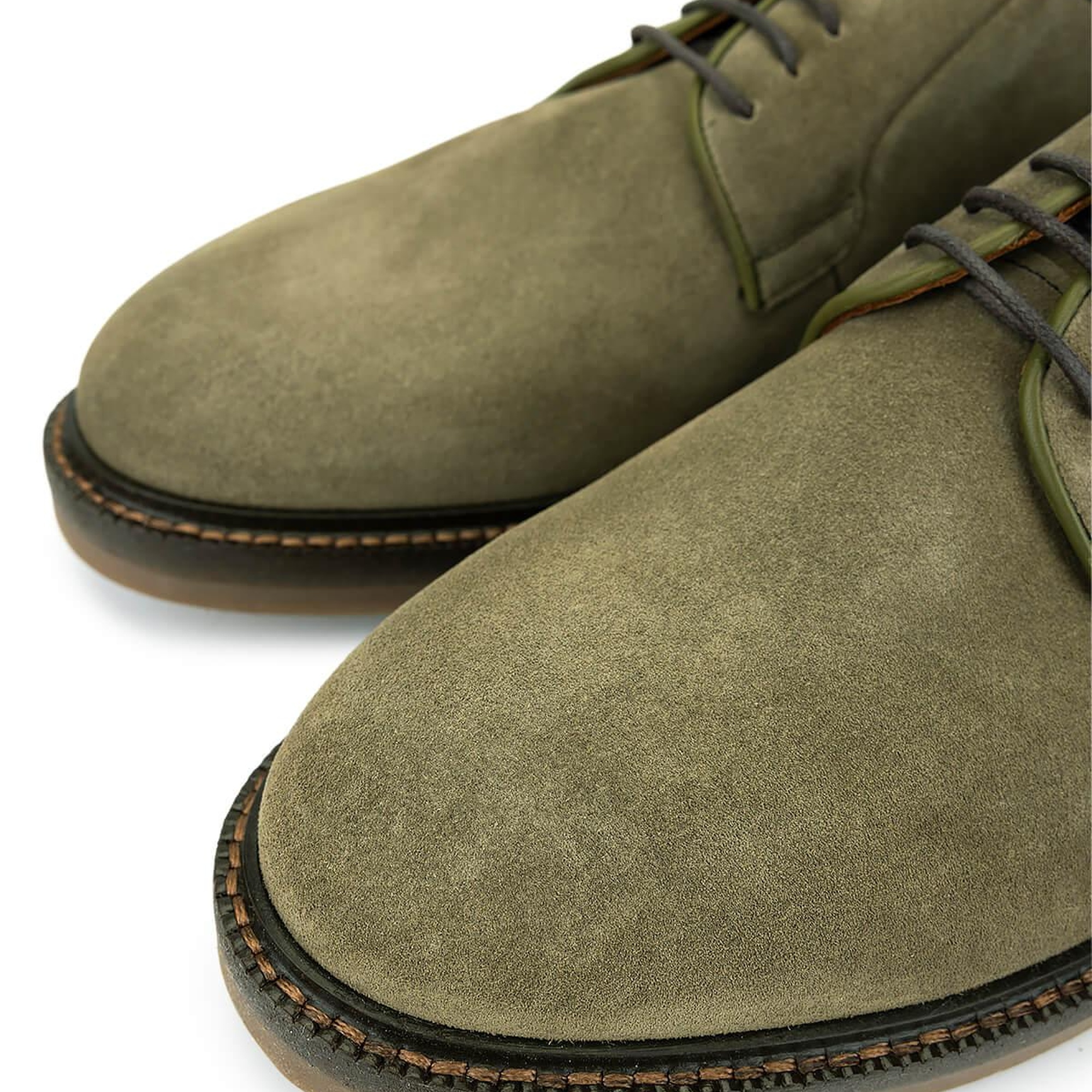 Tamer Tanca Erkek Hakiki Deri Yeşil Casual Ayakkabı