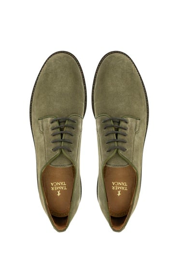  Tamer Tanca Erkek Hakiki Deri Yeşil Casual Ayakkabı