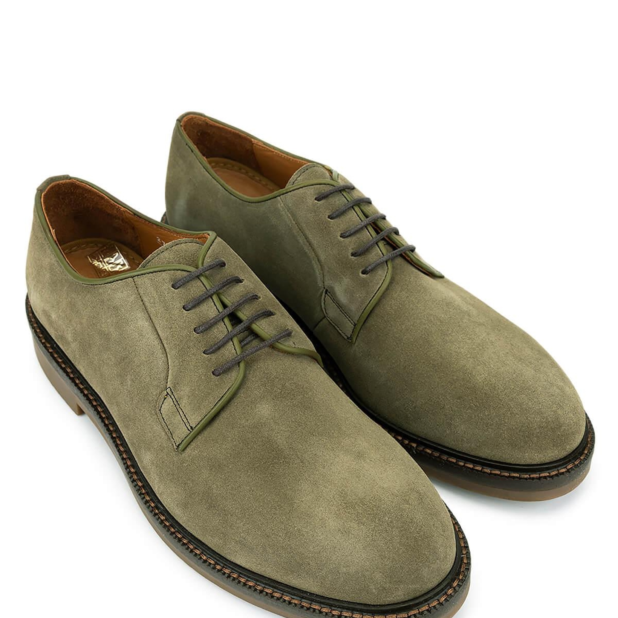 Tamer Tanca Erkek Hakiki Deri Yeşil Casual Ayakkabı