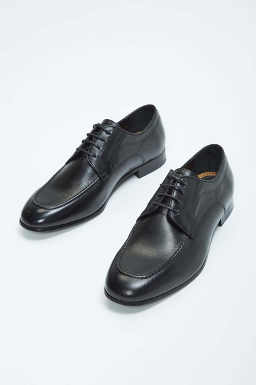  Tamer Tanca Erkek Hakiki Deri Siyah Deri Klasik Ayakkabı