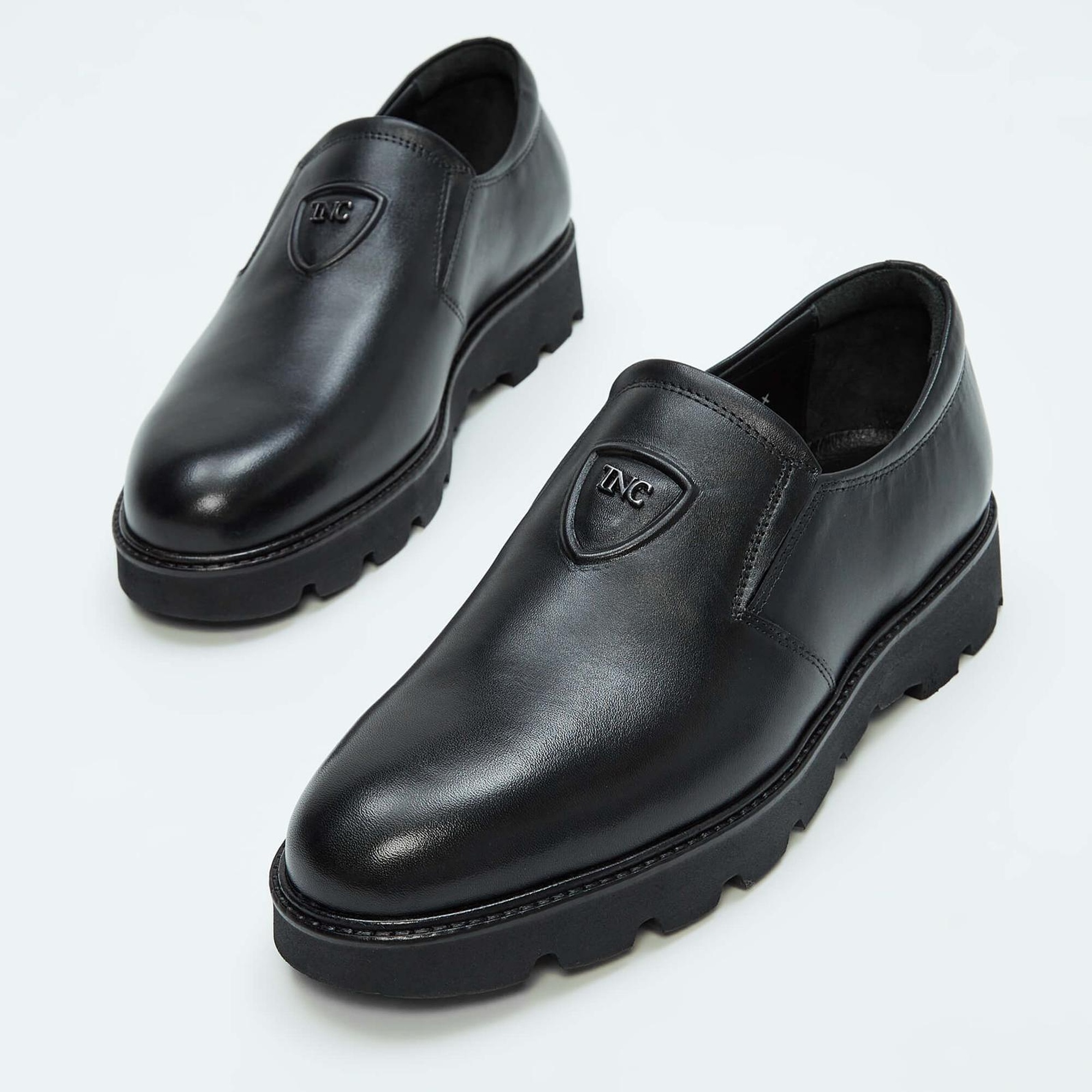 Tamer Tanca Erkek Hakiki Deri Siyah Deri Casual Ayakkabı