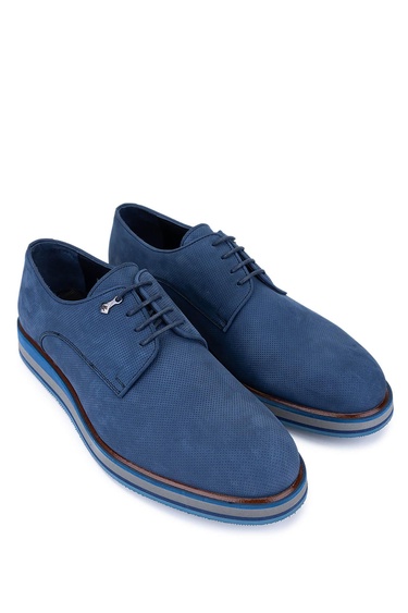  Tamer Tanca Erkek Hakiki Deri Lacivert Nubuk Casual Ayakkabı