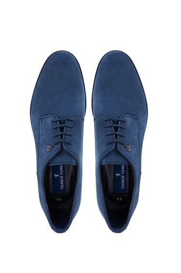  Tamer Tanca Erkek Hakiki Deri Lacivert Nubuk Casual Ayakkabı
