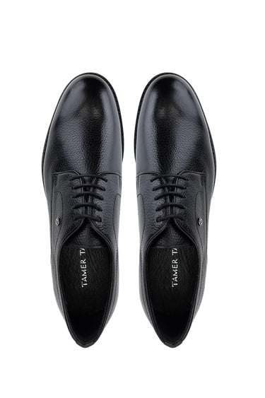  Tamer Tanca Erkek Hakiki Deri Siyah Casual Ayakkabı