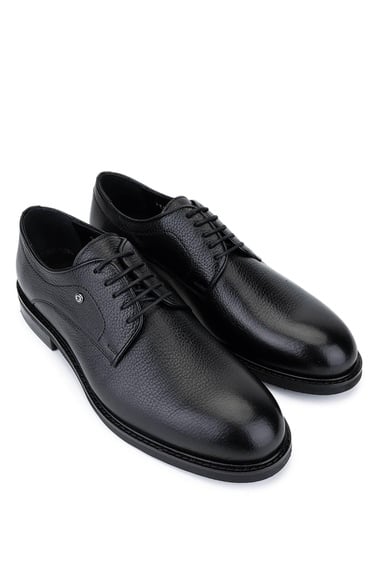  Tamer Tanca Erkek Hakiki Deri Siyah Casual Ayakkabı