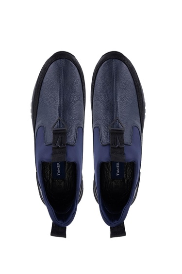  Tamer Tanca Erkek Hakiki Deri Lacivert Sneakers & Spor Ayakkabı