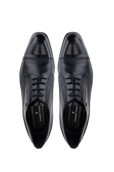  Tamer Tanca Erkek Hakiki Deri Siyah Klasik Ayakkabı