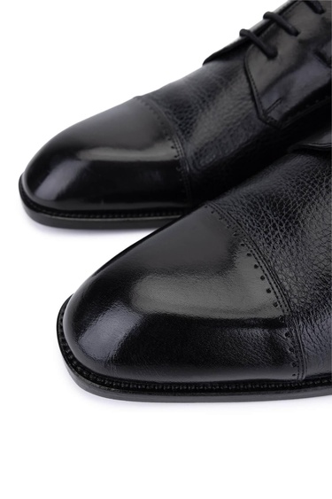  Tamer Tanca Erkek Hakiki Deri Siyah Klasik Ayakkabı