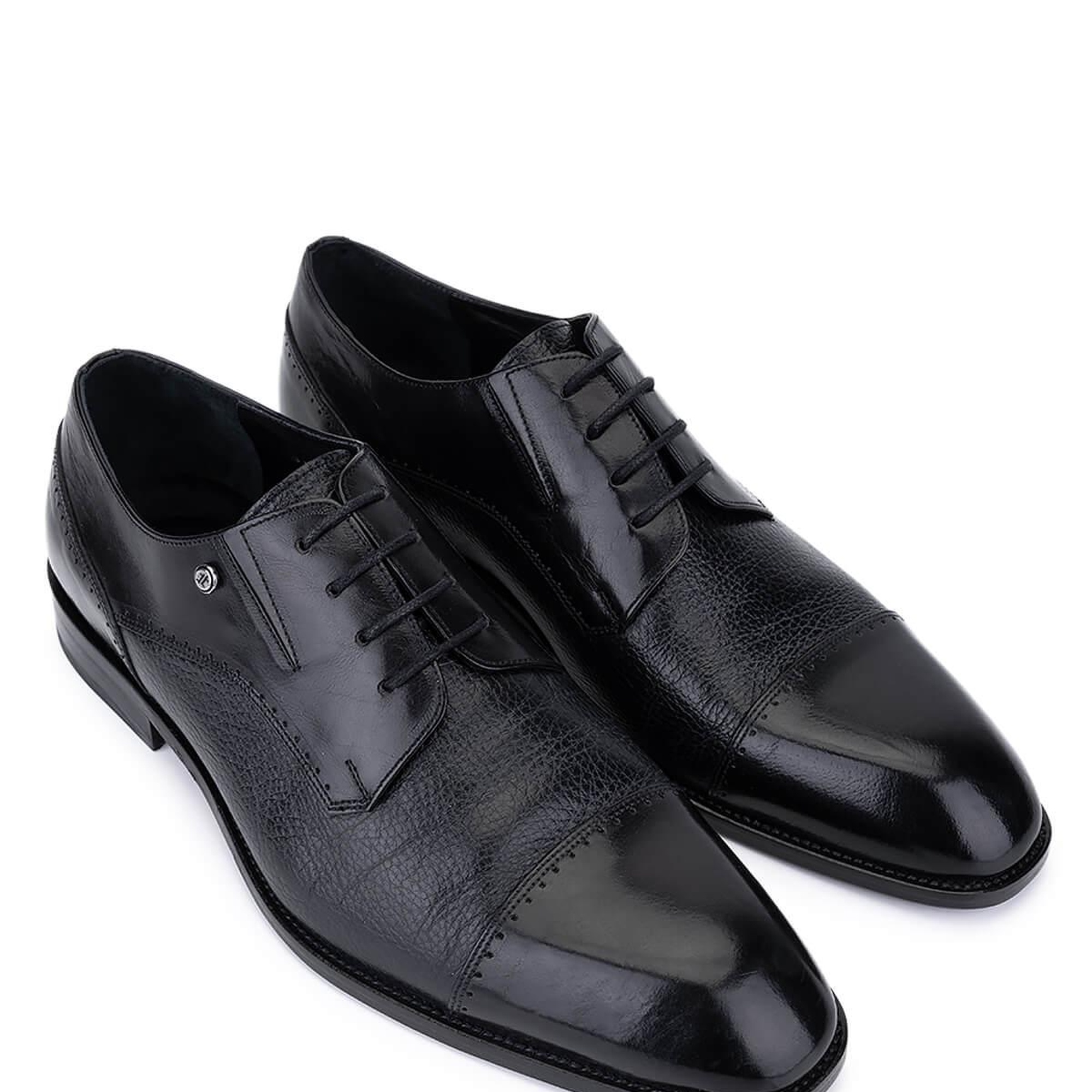 Tamer Tanca Erkek Hakiki Deri Siyah Klasik Ayakkabı