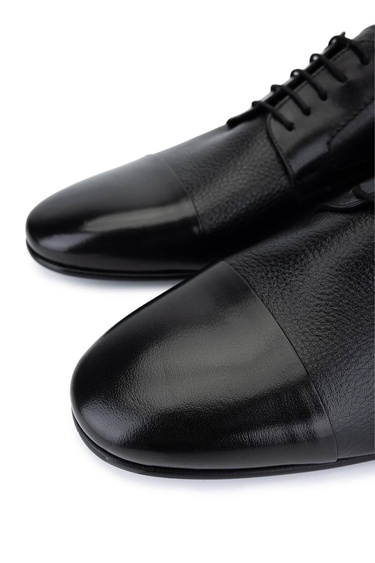  Tamer Tanca Erkek Hakiki Deri Siyah Klasik Ayakkabı