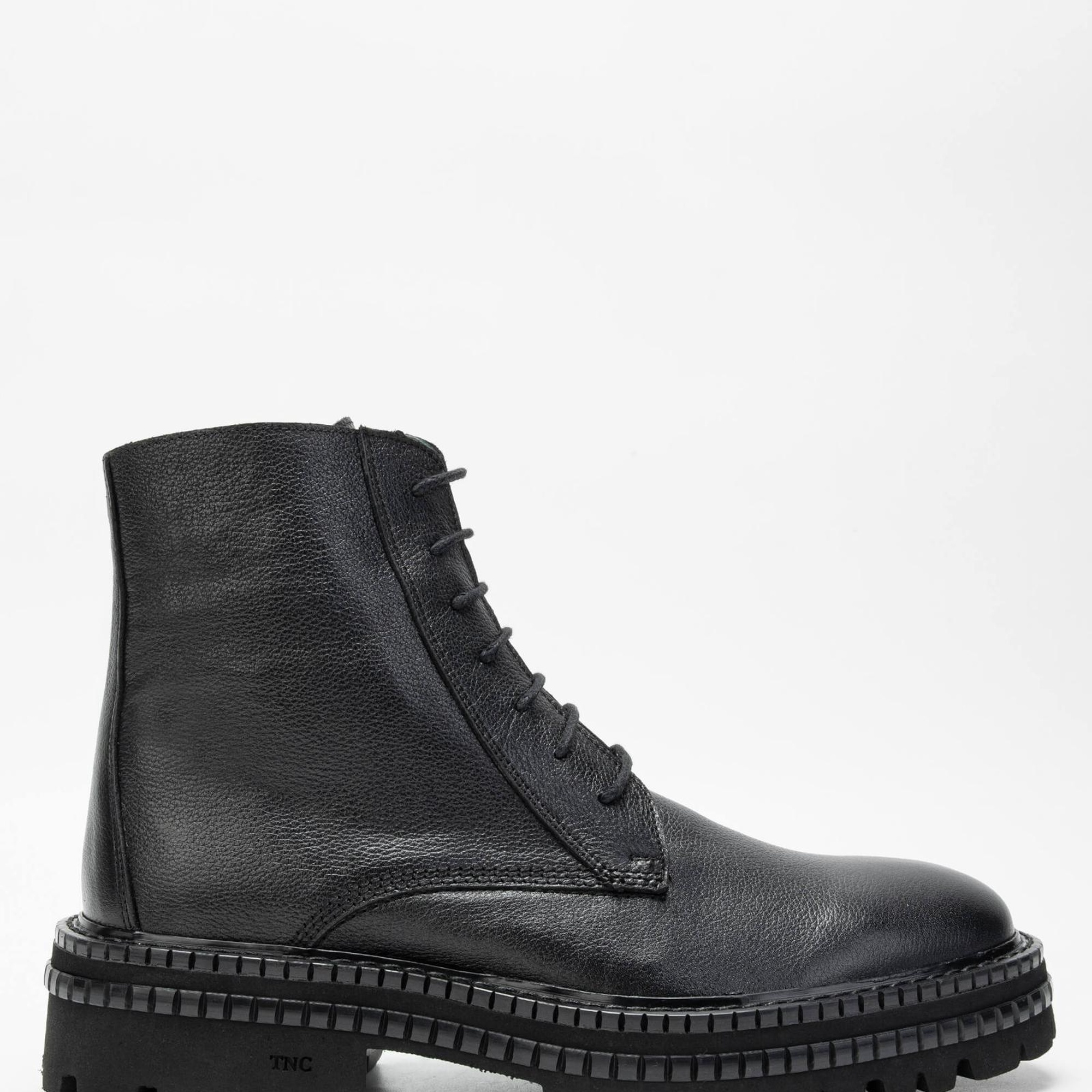 Tamer Tanca Erkek Hakiki Deri Siyah POSTAL Bot