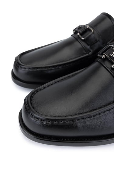  Tamer Tanca Erkek Hakiki Deri Siyah Makosen Ayakkabı