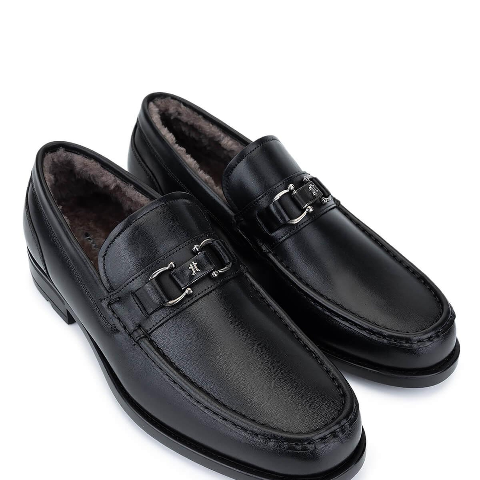 Tamer Tanca Erkek Hakiki Deri Siyah Makosen Ayakkabı