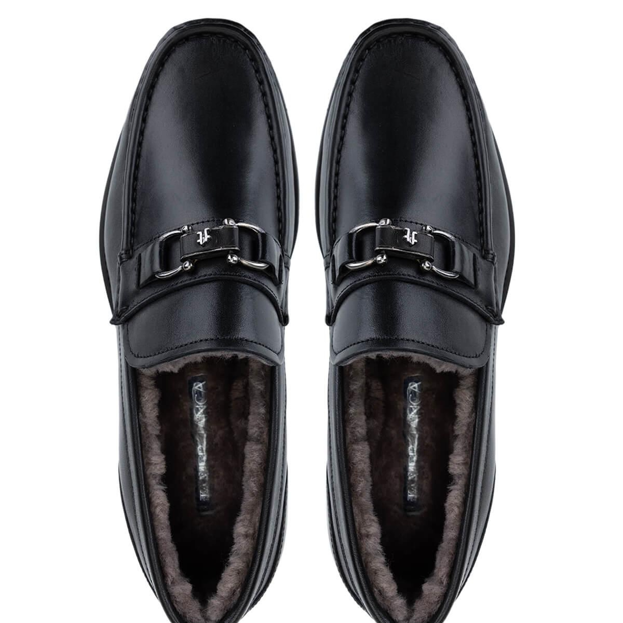 Tamer Tanca Erkek Hakiki Deri Siyah Makosen Ayakkabı