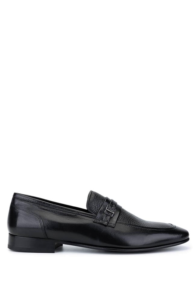  Tamer Tanca Erkek Hakiki Deri Siyah Makosen Ayakkabı