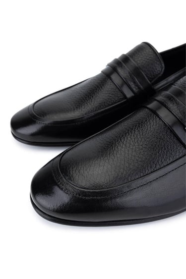  Tamer Tanca Erkek Hakiki Deri Siyah Makosen Ayakkabı