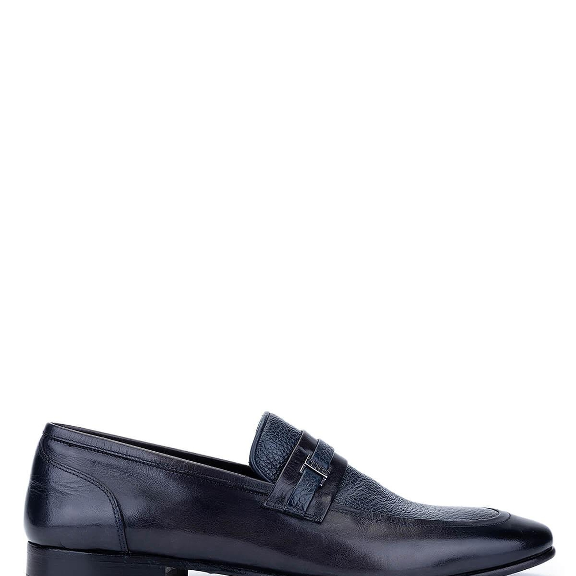 Tamer Tanca Erkek Hakiki Deri Lacivert Makosen Ayakkabı