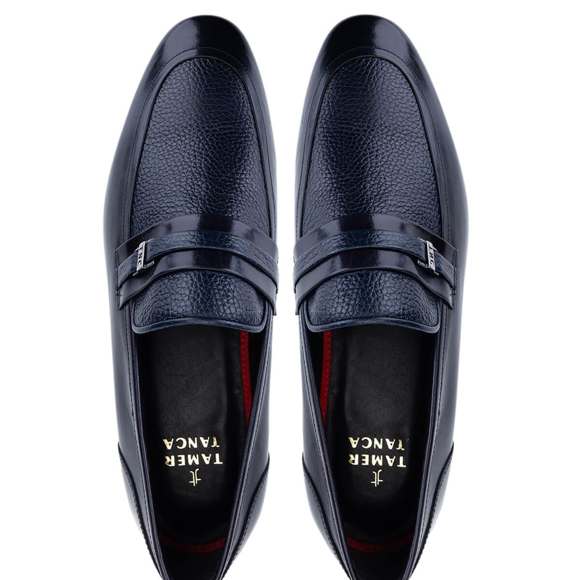 Tamer Tanca Erkek Hakiki Deri Lacivert Makosen Ayakkabı