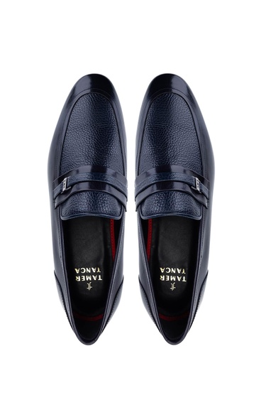  Tamer Tanca Erkek Hakiki Deri Lacivert Makosen Ayakkabı