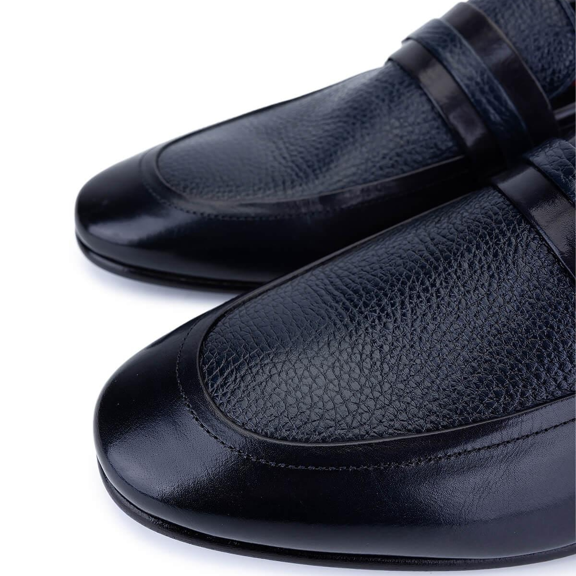 Tamer Tanca Erkek Hakiki Deri Lacivert Makosen Ayakkabı