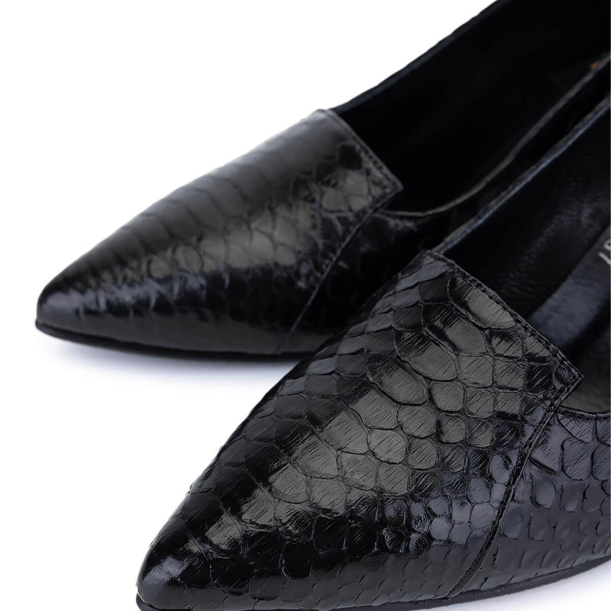 Tamer Tanca Kadın Hakiki Deri Siyah Klasik Ayakkabı